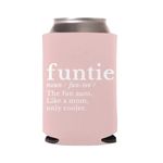 Funtie Funcle Can Coolers, Aunt Can Coolies, Uncle Can Coolies, Funny Can Sleeves Insulator, Funny Gifts for Aunt and Uncle, Gifts for Aunt, Gifts for Uncle (Funtie, Pink)