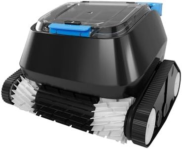 8streme Black Pearl Ultra Robotic Pool Cleaner – Battery-Powered Inground Vacuum for Pools Up to 10 Ft Deep – Wall Climber – 150 Min Runtime – 7 Quart Top Load Filter – 2-Year Warranty