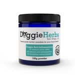 Doggie Anti-Inflammatory: Doggie Herbs Human Grade Anti-Inflammatory and Pain Relief Herbal Remedy (100g Lab Tested Powder & Scoop)