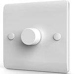 LED Dimmer Switch for Dimmable LED/Halogen/Incandescent Lights Trailing Edge Dimmer Switches Rotary Push On/Off, 1 Gang, 1Way/2 Way, 3-100 Watts