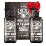 Viking Revolution - Mens Shampoo - Mens Shampoo And Conditioner - 2 x 500 ml - Natural Shampoo with Jojoba Oil and Mint Oil - Peppermint & Eucalpytus Shampoo Men