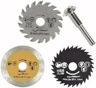 YUENTOEN Circular Saw Blade Set, 3Pcs HSS Mini Circular Saw Blade Cutting Disk Kit Rotary Tool for Glass, Soft and Hard Wood Cutting