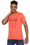 Allen Solly Men's Regular Fit T-Shirt (ALKCVSGF195222_Peach_Medium)