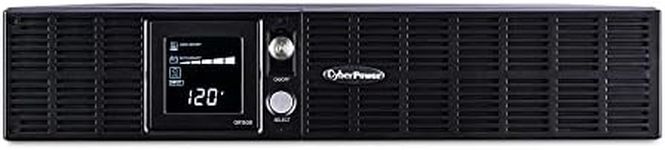 CyberPower OR1500LCDRT2U Smart App LCD UPS System, 1500VA/900W, 8 Outlets, AVR, 2U Rack/Tower