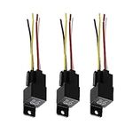 3 Pcs JD-2912 4 Pin DC 48V 40A Relay Multi-Purpose Automotive Relay Heavy Duty Standard Relay for Car Motor, Auto Universal Replacement Accessories with Harness