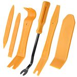 FOSHIO 6 Pack Trim Removal Tool Kit Yellow Plastic Pry Tool Easy Removal of Car Door Panel, Audio Radio Panel, Fasteners, Molding, Dashboards and Wheel Hubs