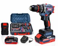 MECRAAF® Metal Chuck Cordless 21V Drill Machine cum Screwdriver 50Nm Torque | Brushless Motor | Compact model | Handy weightless but powerful for Home Appliances | 6 months motor warranty