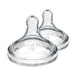 Dr. Brown’s Options+ Baby Bottle Teats, Level 4, Wide-Neck, pack of 2