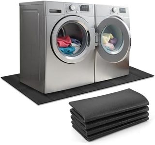 Thickened Under Washing Machine Mat 63" L x 29.5" W Shock Absorbing Noise Reducing Non-Slip Foldable Floor Mat Freely Cut for Refrigerator Washer Dryer Portable Air Conditioner Floor Protection