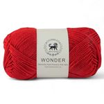 NESTNHAVEN, Wonder , Poly Yarn Supersoft Hand Knitting Wool Ball, (1 Ball/100 Gram Each) Ball Suitable for Craft, Crochet, Amigurumi, Embroidery, Toys, Garments, Flowers and Hobby Projects , 2 Fine , Shade no - NNHW (Red)