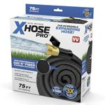 X-Hose Pro Expandable Garden Hose 75Ft Water Hose, Flexible Garden Hose, Heavy Duty Lightweight Retractable Weatherproof, Crush Resistant Fittings, Kink Free Expandable Hose as Seen on TV