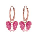 Aww So Cute 925 Sterling Silver Hypoallergenic Butterfly Hoop Earrings for Babies, Kids & Girls | Diwali Gift | Comes in a Gift Box | 925 Stamped with Certificate of Authenticity | ER1416