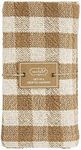 Mud Pie Harvest Check Napkin Set, Tan, 18" x 18"