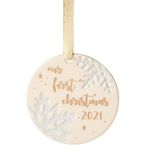 Lenox 2021 Our First Christmas Ornament, 0.40, Multi