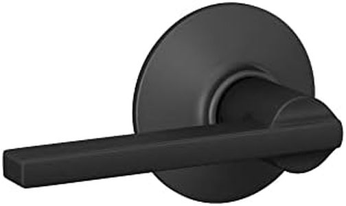 Schlage F10 V LAT 622 Latitude Door Lever, Hall & Closet Passage Lock, Matte Black