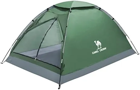 CAMEL CROWN 2 Person Camping Tent with Removable Rain Fly, Easy Setup Outdoor Tents Water Resistant Lightweight Portable for Family Backpacking Camping Hiking Traveling (Army green-2person)