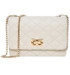 ADISA Women's Girls Party Sling Bag with Gold Chain (SL5090-CRE_Off White)