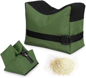 Twod Shooting Rest Bags,Filled Target Shooting Rests for Rifles Front & Rear Support Sandbags,Durable Bench Rest Bags for Sighting - Filled (Army Green)