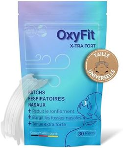 OxyFit 30 Pièces bandelette nasales | Taille Large Patch Anti bandelette nasales Anti Ronflement pour une Meilleure Respiration | Écarteur Nasal, Sommeil aide à réduire les ronflements