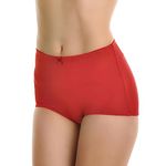 Angelina Women's High-Waisted Full-Coverage Nylon Briefs (6-Pack), 6-pack Retro, XL