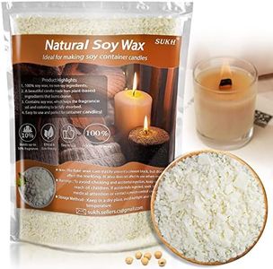 Sukh Soy Wax for Candle Making - Natural Soy Wax Flakes Pure Soy Wax Candle Making Soy Wax Chips Candle Making Wax Supplies for Candle Making Container Candles, Cup Wax, Scented Candles, DIY Wax
