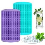 Upgrade Silicone Mini Ice Cube Trays, 2 Pack 320 Small Ice Cube Molds, Easier to Release, Crushed Ice for Chilling Drinks, Whiskey, Cocktail, Flexible Stackable for Freezer1