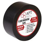 APT, PVC Marking Tape, Premium Vinyl Safety Marking and Dance Floor Splicing Tape, 6 mil Thick, 2'' Width X 33 Yds Length (1 Roll, Black 2"x99Ft)