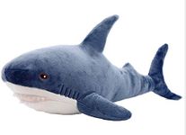 Annco 100cm Giant Cute Shark Stuffed Animals Toys,Soft Fluffy Shark Toy,Large Soft Sea Shark Stuffed Toys,Children's Shark Plush Pillow for Birthday Present