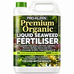 Pro-Kleen Organic Liquid Seaweed Fertiliser 5L - Ascophyllum Seaweed Extract for Grass, Vegetables, Fruit, Flowers, Shrubs, Lawns & Trees - Concentrated Formula - Provides up to 500 Treatments