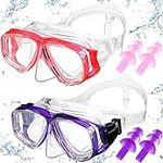 2 Pcs Unisex Swim Goggles for Kids 