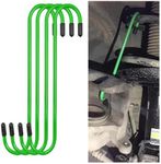 TSUGAMI 4 Pcs Brake Caliper Hangers, Hook for Brake Pads Replacement, Brake System Maintenance with Rubber Tips, Universal Automotive Tool for Braking Bearing Axle and Suspension Work (Green)