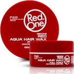 RedOne Hair Styling Aqua Wax Red 150 ml | Edge Control | Hair Gel Wax | Ultra Hold | Strawberry Scent | Men & Women Hair Wax | Maximum Control