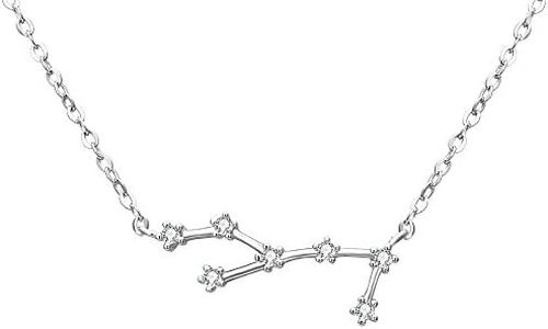 BriLove 925 Sterling Silver Necklace -Virgo Constellation Zodiac 12 Horoscope Astrology Women CZ Pendant Necklace Birthday Gift for Girls Valentines Day/Anniversary/Mothers Day/Christmas