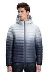 Extreme Pop Down jacket for mens in Pure White Goose Down Winter Hooded Coat UK Brand (L, Navy 1)