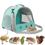 Bearded Dragon Carrier,Lizards Carrier, Small Animal Travel Carrier for Hedgehog Rat Parrot Bird Guinea Pig, Portable Guinea Pig Travel Carrier for 2(Green, Carrier)