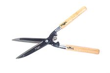 Vimal Pruning Scissors Hedge Shears with Long Wooden Handle for Garden, Labor-Saving Anti-Skid Lawn Grass Trim Steel Wool Pruning Tools (8 Inch)