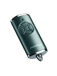 Hörmann Hand-held Transmitter HSE 4 BS (Frequency 868 MHz, high-Gloss, Garage Door Drive caps, Batteries, Dimensions 28 x 70 x 14 mm, incl. Keyring) 4511569, Frozen Grey Chrome