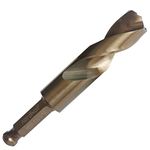 NordWolf 9/16" M35 Cobalt Stubby Drill Bit for Stainless Steel, Hard Metals & Cast Iron, with 5/16" Hex Shank for Quick Chucks & Impact Drivers