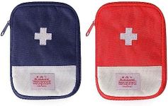 2 Packs First Aid Bag,Empty First Aid Pouch,Mini Portable Medical Bag for Outdoor Camping Hiking Travel Emergency，Multifunction Emergency Medicine Storage Bag-7x5 inch