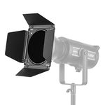 Godox BD-04 Barn Door Barndoor Kit with Honeycomb Grid 4 Color Gel Filters for 7 Inch Standard Reflector Replacement for GODOX SL60W SL150II SK400II Studio Light Portrait Still Life Photography