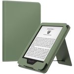 MoKo Case Fits All-New 6" Kindle(11th Generation, 2024/2022 Release)/Kindle(10th Gen,2019)/Kindle(8th Gen, 2016), Ultra Lightweight PU Shell Cover with Auto Wake/Sleep for Kindle 2024, Celadon