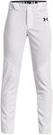 Under Armour Boys' Utility Baseball Pant, (100) White / / Black, Medium