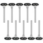 12 Pack Nylon Garage Door Rollers, 2" Quiet Garage Rollers - 13 Ball Bearing, 4" in Stem Stamping Bearing Roller (Black)