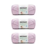 Bernat Softee Baby Cotton Soft Plum Yarn - 3 Pack of 120g/4.25oz - Blend - 3 DK (Light) - 254 Yards - Knitting/Crochet