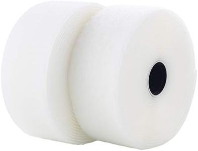 LLPT Sew On Hook and Loop Tape Roll 2 Inch x 16.5 Feet Nylon Fabric Without Adhesive Strong Hook Loop Strip for Sewing Indoor Outdoor on DIY Cloth Shoe Curtain Bag Sport Gears Color White (NHW223)