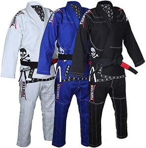 Twister Progress 5.0 Brazilian Jiu Jitsu Gi | BJJ Gi | Lightweight Preshrunk Pearl Weave | With Pants and Jacket 475gram (BLACK, A2)