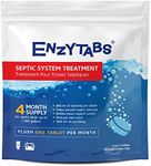 (4 Month Supply) - Enzytabs Septic Tank System Treatment, Billions of Enzyme Producing Bacteria Reduce Bad Odours and Help Prevent Backups, 4 Month Supply (4 Tablets)