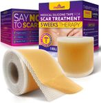 Silicone Scar Tape for C-Section Scars, Surgical Scars, Keloid Bump Removal - Enhanced Scar Treatment - 2-Pack (260 x 1.5 inch)