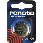 Renata Original Swiss Made CR2032 3V Lithium Button Coin Cell Battery (2 Pieces)