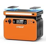 CTECHi Portable Power Station 500W, 518Wh Outdoor Solar Generator with LiFePO4 Battery, Emergency Power Supply with PD 60W Quick Charge, Pure Sine Wave Battery Backup for Camping, CPAP and Home